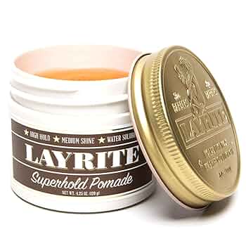LAYRITE レイライト　ポマード　水性　スーパーホールド　特大バーバーUSA Amazon.co.jp: LAYRITE レイライト 【Super Hold Pomade】 水性